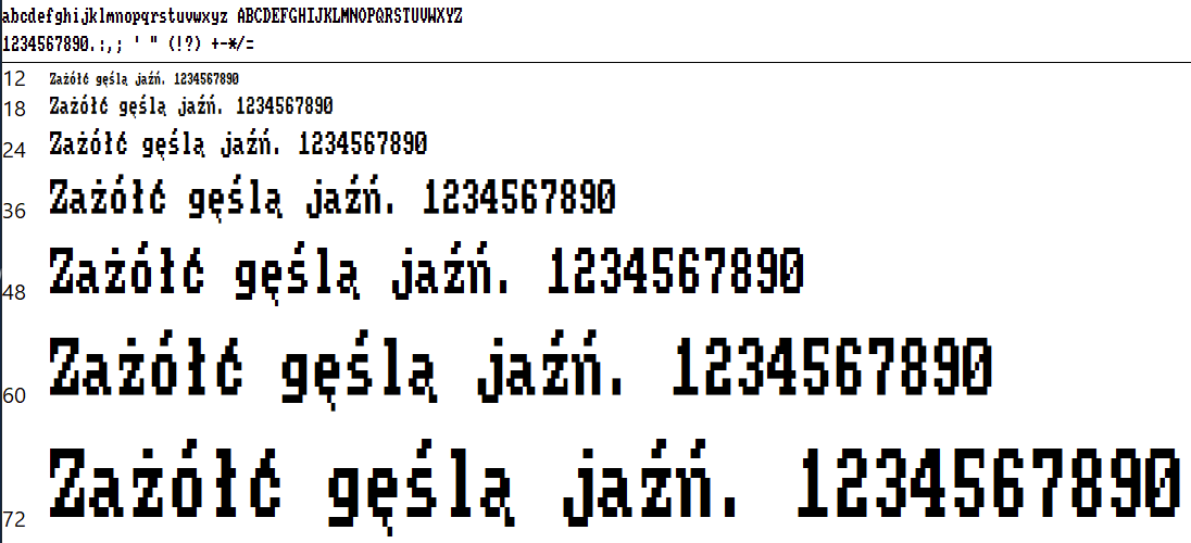 Font Amstrada CPC, z pliterkami!