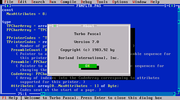 Late 70s and the 80s: Forget BASIC, we had Pascal and C