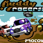 Title screen of Muddy Racers for C64